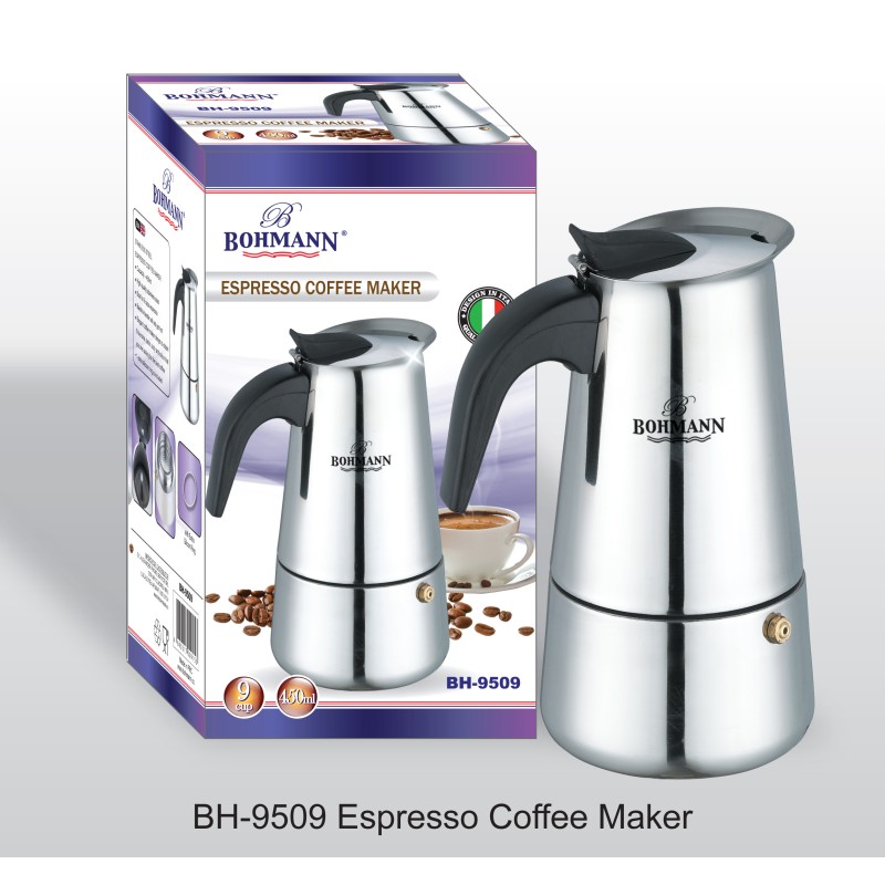 Espressor cafea din inox, Bohmann, 450ml, capacitate maxima: 9 cupe - imagine 2