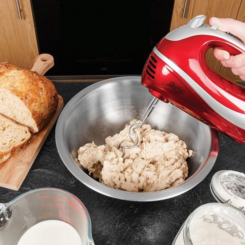 Mixer de mana Zephyr, 300 W, 5 trepte+functie turbo, rosu - imagine 3