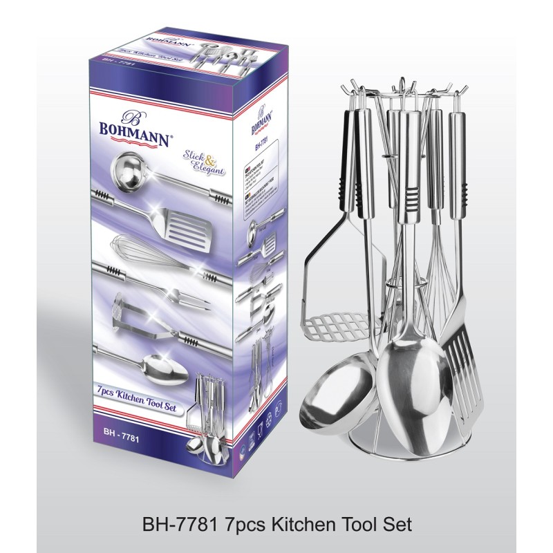 Set ustensile din inox, 7 piese, Bohmann - imagine 2