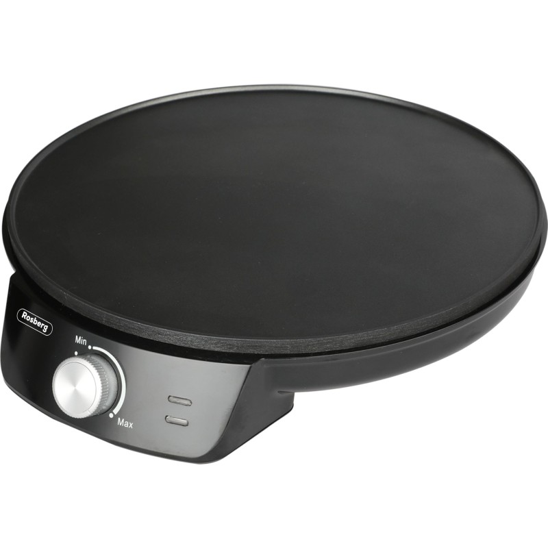 Aparat pentru preparat clatite Rosberg, 1000W, placa antiaderenta, 30cm, spatula lemn cadou