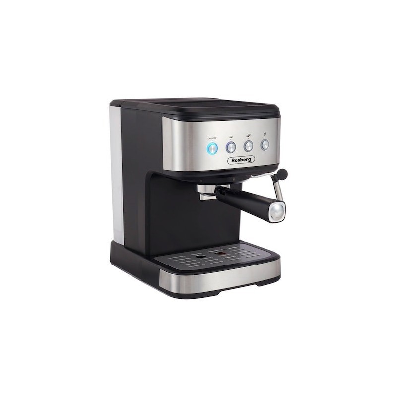 Espressor de cafea Voltz Premium, 1.2 L, 20 bar, 110W, Disc crema, Negru/Inox